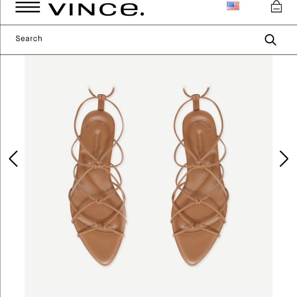 Worn once Vince gladiator sandals size 6.5. Would fit 6.5 or 7.